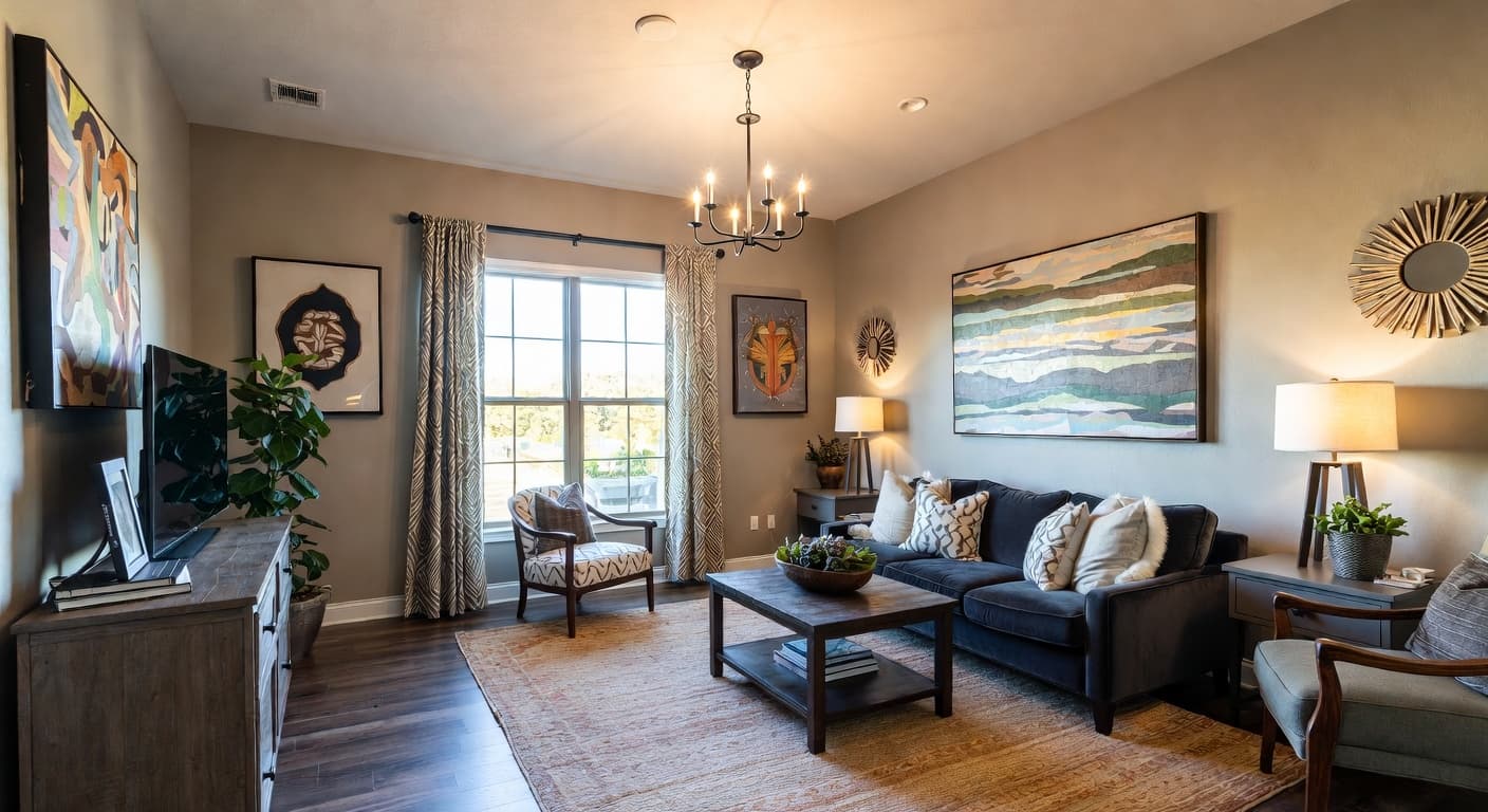 Southwestern teen room / den interior design - featuring southwestern style furniture, decor, colors, and layout ideas for your teen room / den