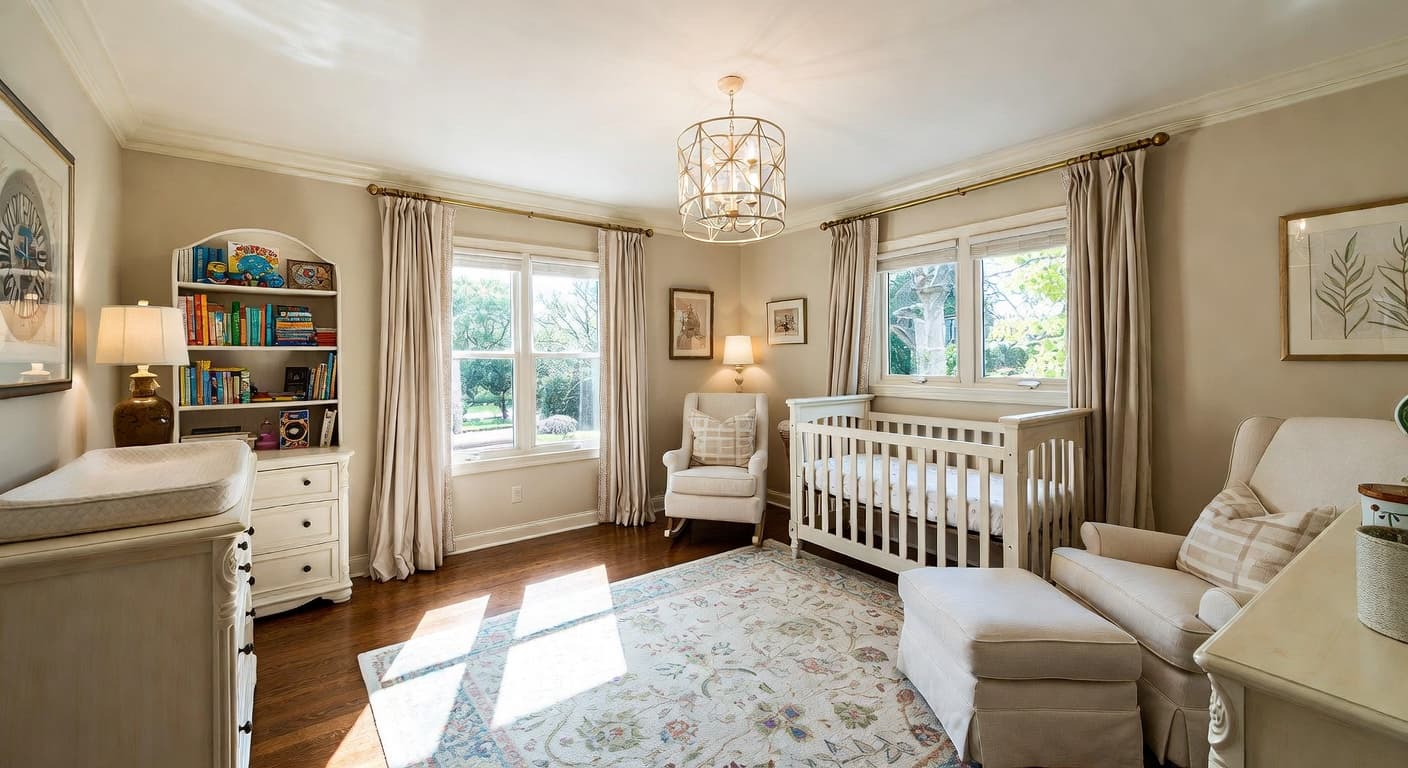 Traditional nursery interior design - featuring traditional style furniture, decor, colors, and layout ideas for your nursery