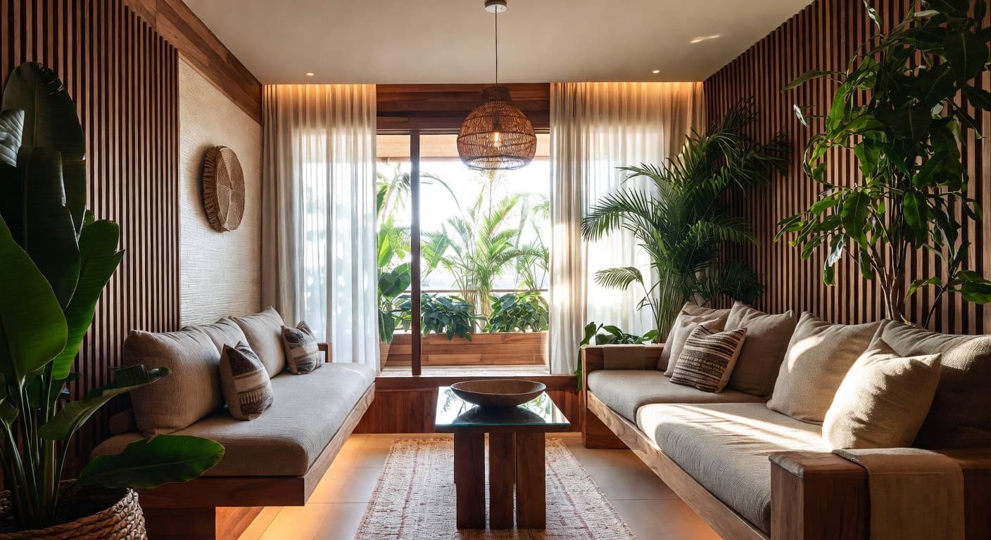 Tropical sauna / spa room interior design - featuring tropical style furniture, decor, colors, and layout ideas for your sauna / spa room