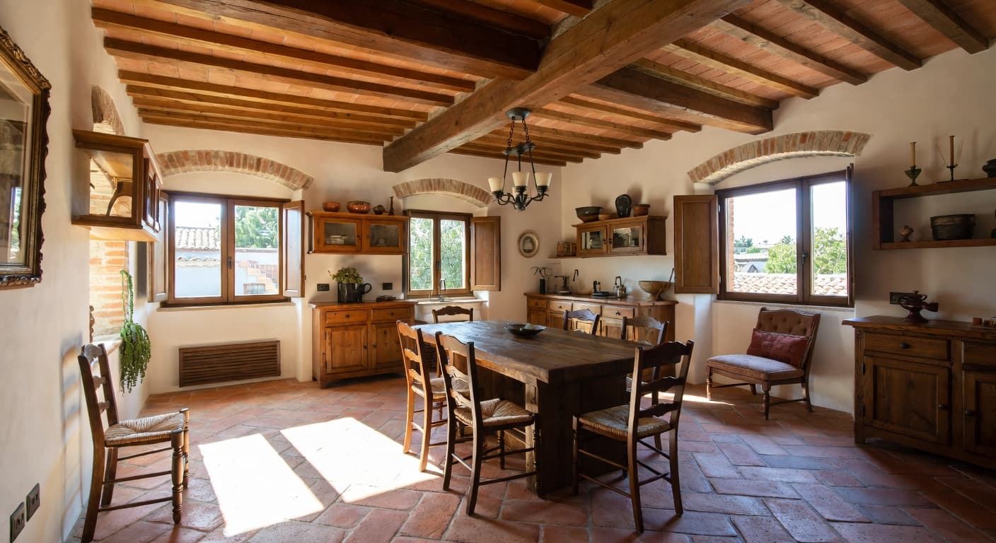 Tuscan utility room interior design - featuring tuscan style furniture, decor, colors, and layout ideas for your utility room