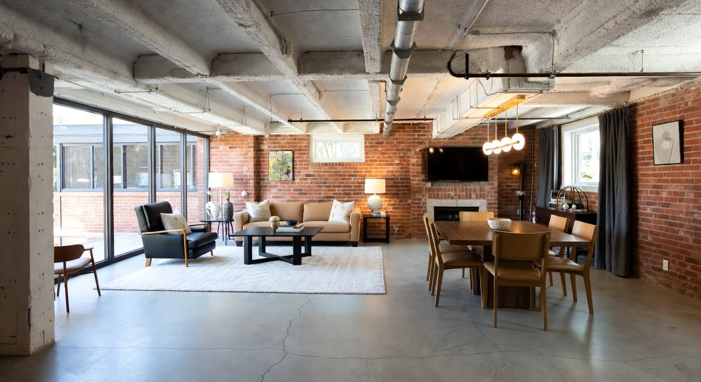 Wabi-Sabi basement interior design - featuring wabi-sabi style furniture, decor, colors, and layout ideas for your basement