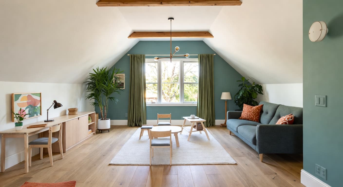 Wabi-Sabi playroom interior design - featuring wabi-sabi style furniture, decor, colors, and layout ideas for your playroom