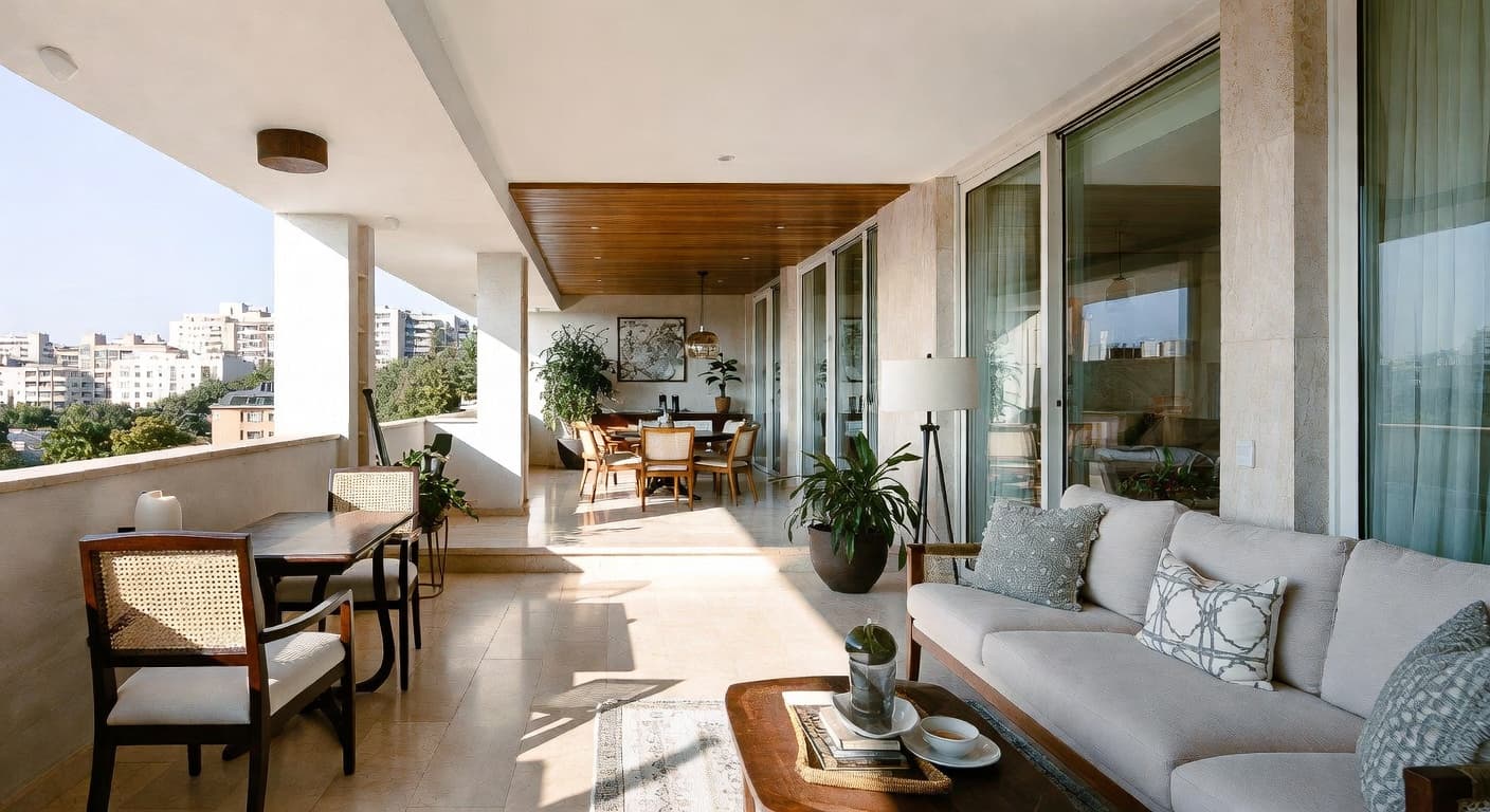 Warm Minimalism Balcony / Terrace design preview