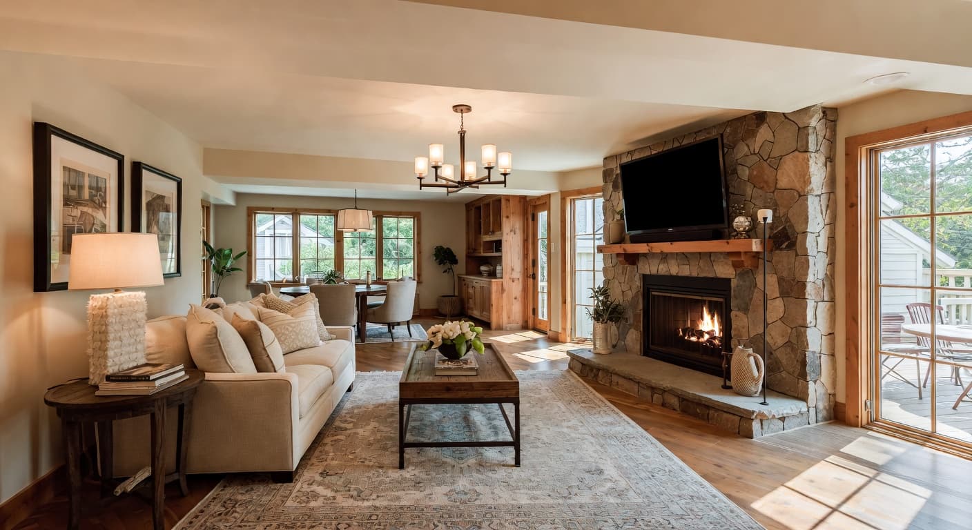 Warm Minimalism basement interior design - featuring warm minimalism style furniture, decor, colors, and layout ideas for your basement