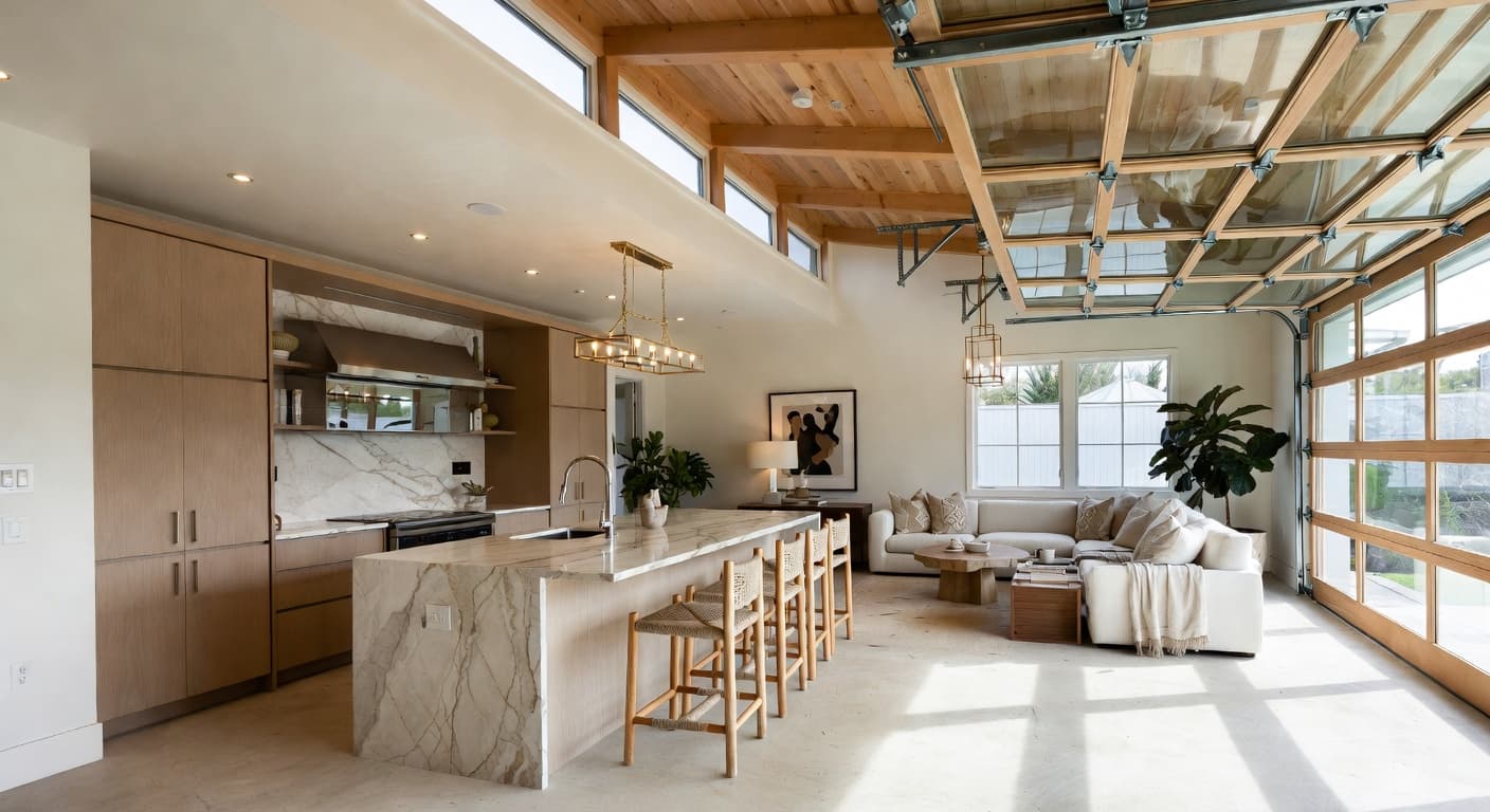 Zen garage interior interior design - featuring zen style furniture, decor, colors, and layout ideas for your garage interior