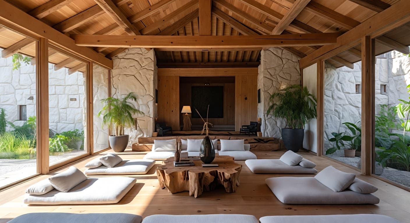 Zen meditation space interior design - featuring zen style furniture, decor, colors, and layout ideas for your meditation space