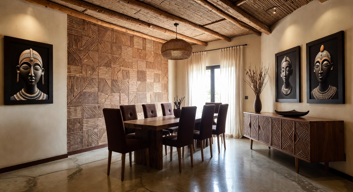 African Dining Room Design Ideas | AI Interior Design | NewInterior AI