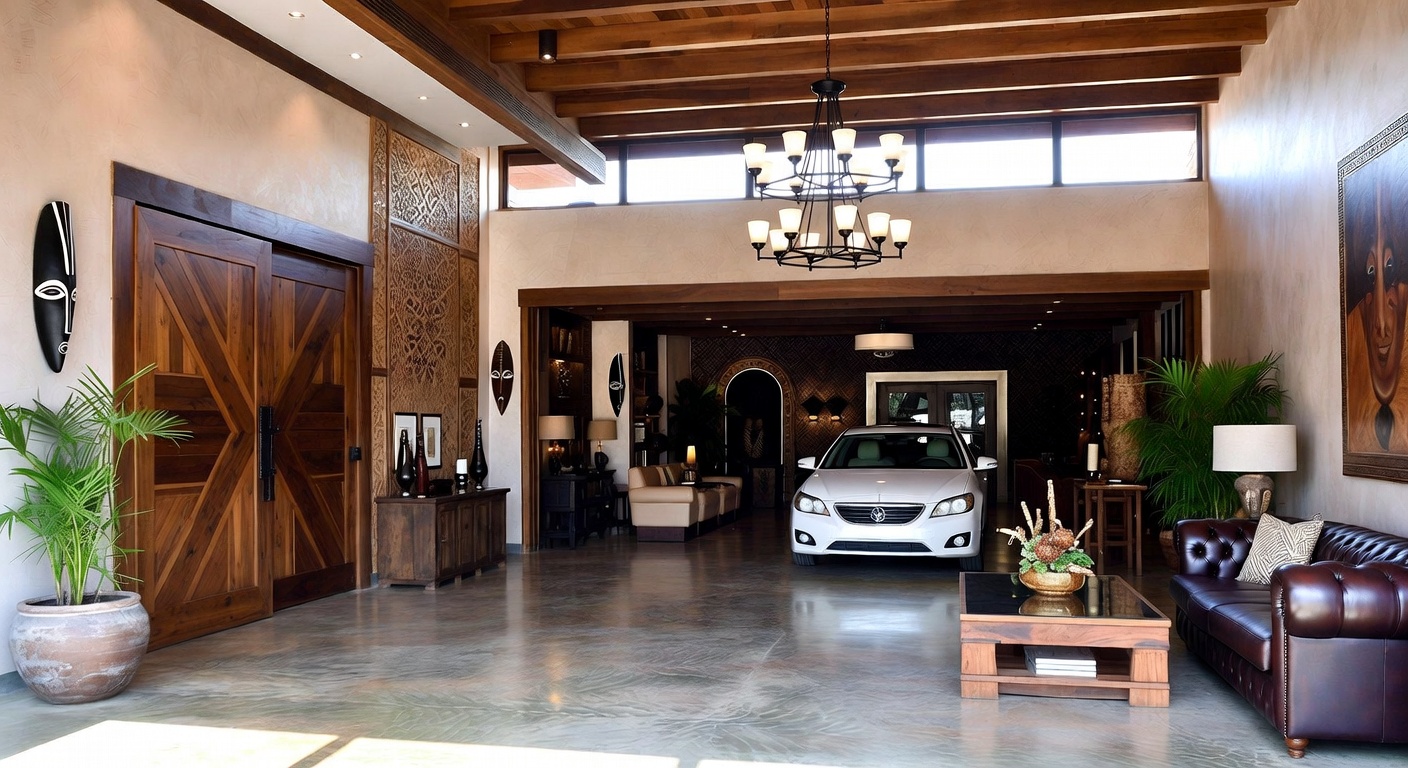 African Garage Interior Design Ideas | AI Interior Design | NewInterior AI