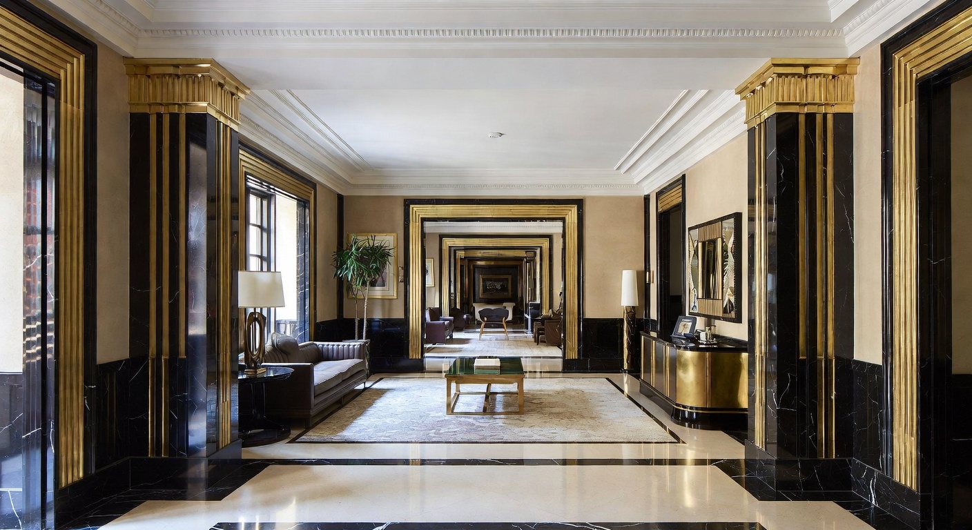 Art Deco Entryway Design Ideas | AI Interior Design | NewInterior AI