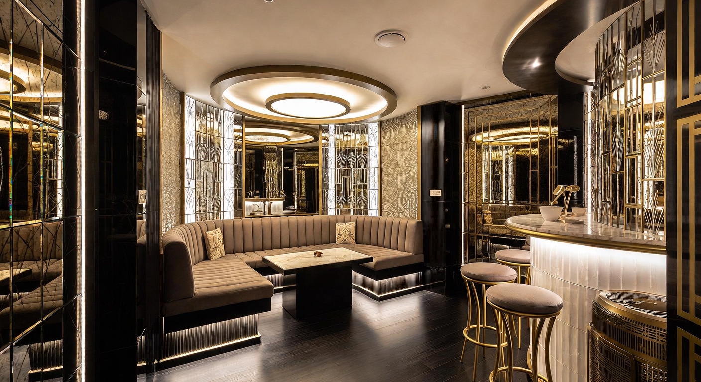Art Deco Sauna / Spa Room Design Ideas | AI Interior Design ...
