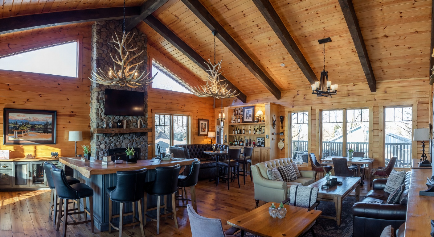 Cabin Bar Room Design Ideas | AI Interior Design | NewInterior AI