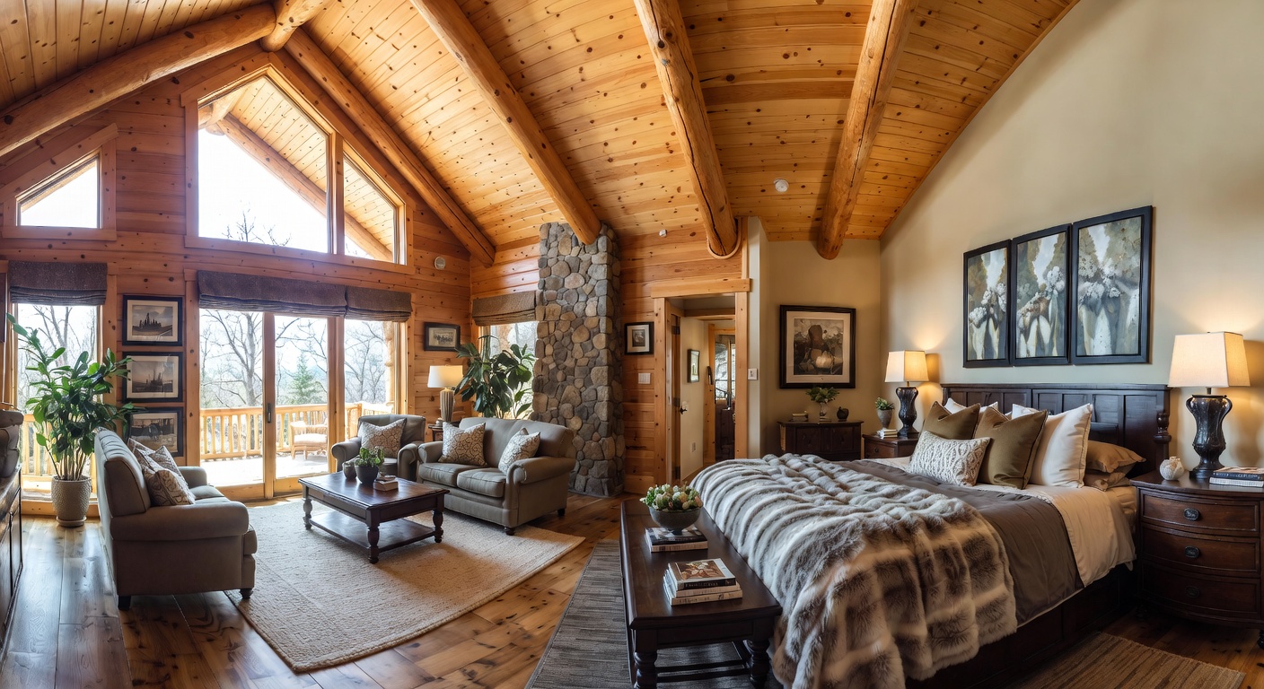 Cabin Bedroom Design Ideas | AI Interior Design | NewInterior AI