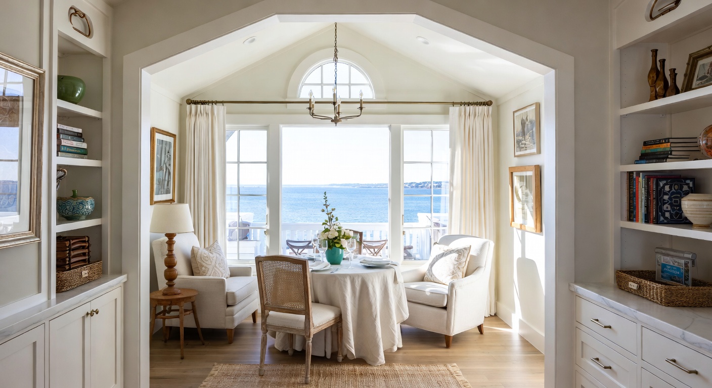 Coastal Grandmother Breakfast Nook Design Ideas | AI Interior Design ...