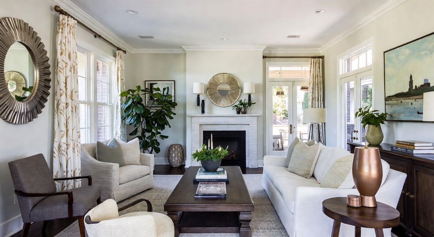 Coastal Grandmother Living Room Design Ideas | AI Interior Design ...