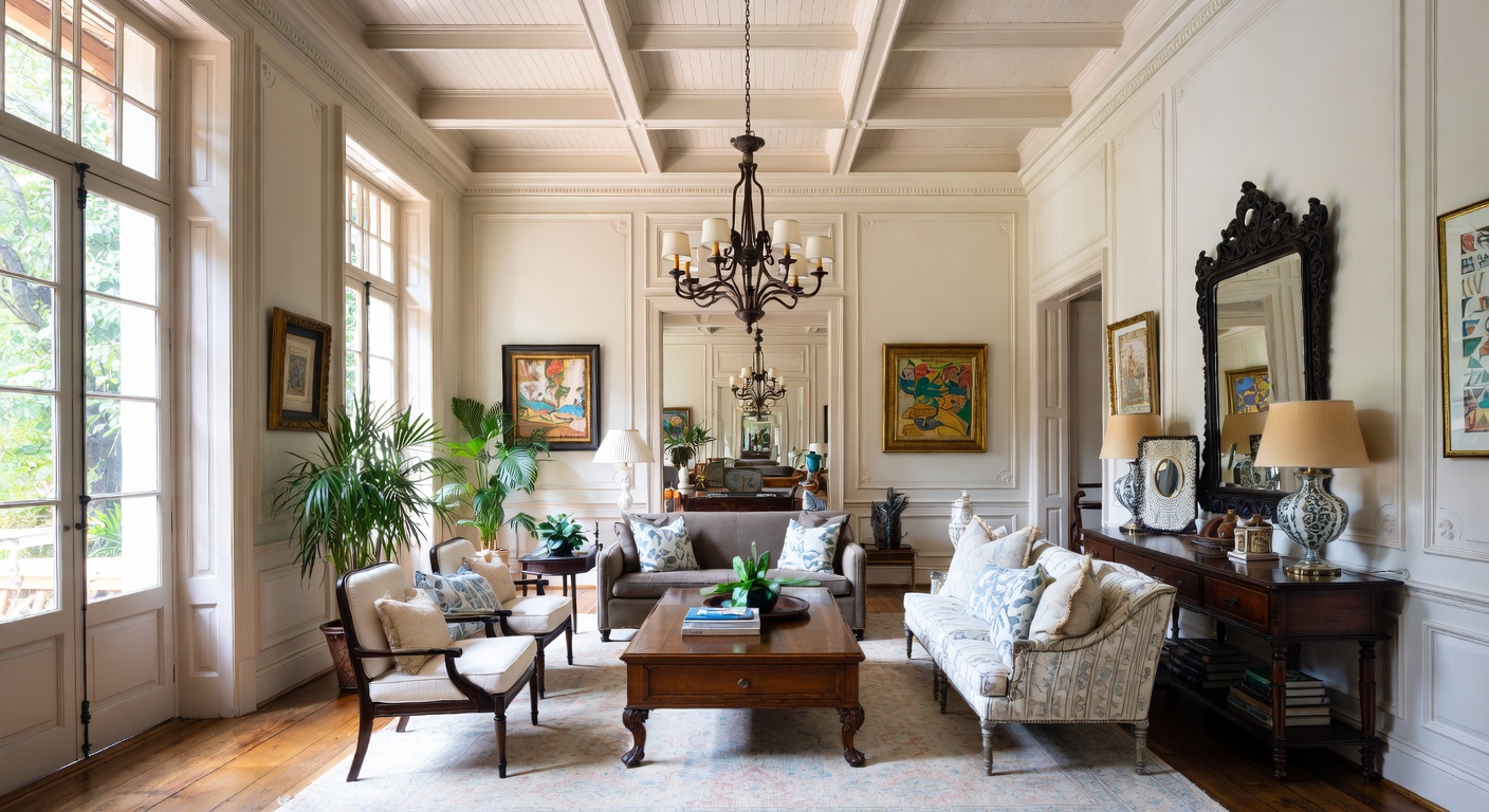 Colonial Entryway Design Ideas | AI Interior Design | NewInterior AI