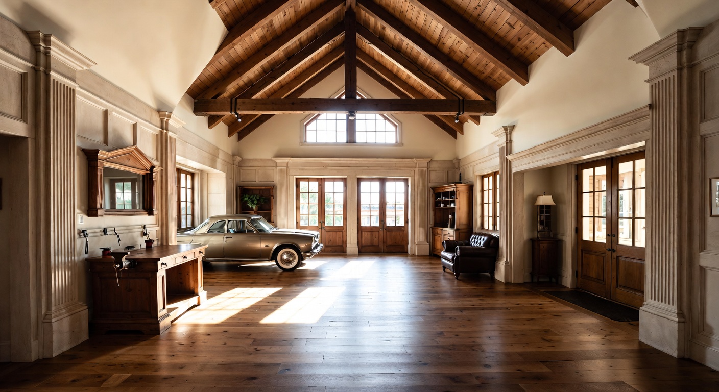 Colonial Garage Interior Design Ideas | AI Interior Design | NewInterior AI