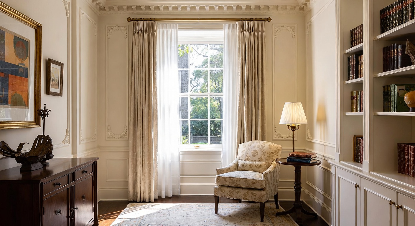 Colonial Reading Nook Design Ideas | AI Interior Design | NewInterior AI