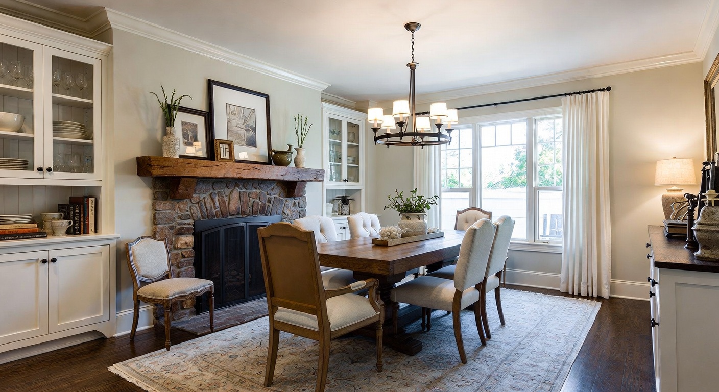 Cottage Dining Room Design Ideas | AI Interior Design | NewInterior AI