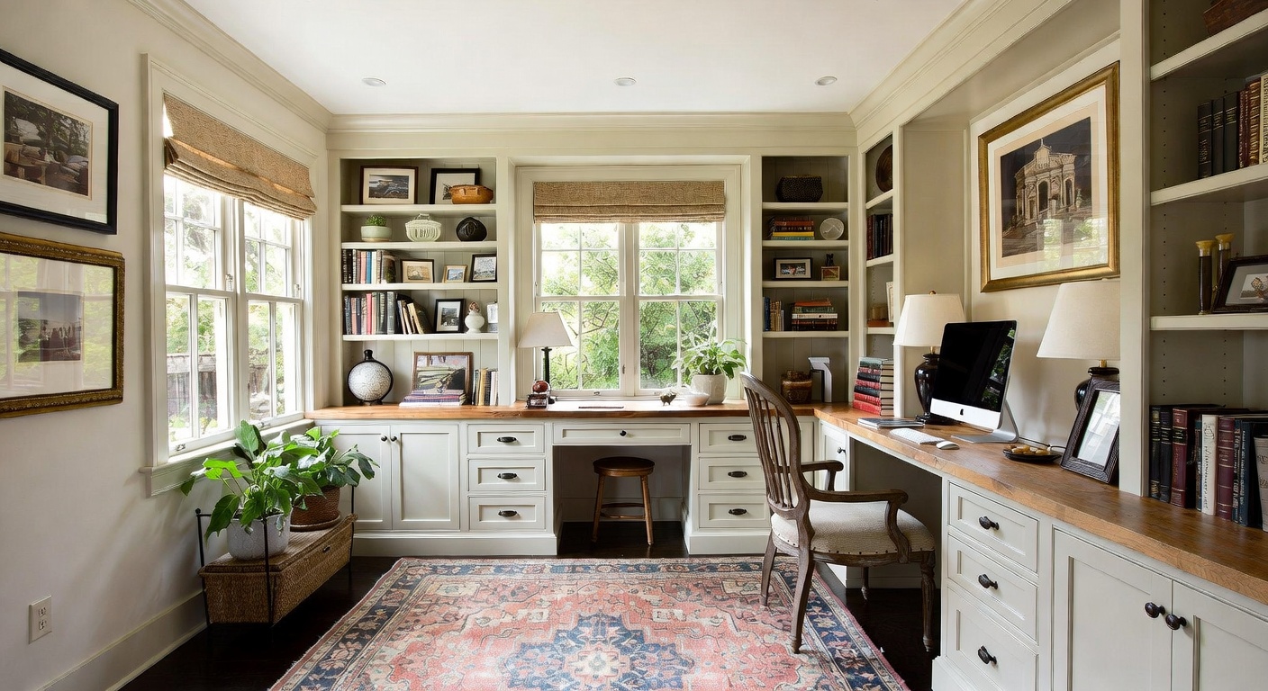 Country Home Office Design Ideas | AI Interior Design | NewInterior AI