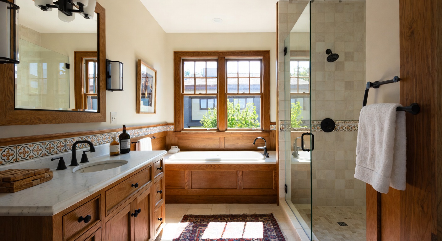 Craftsman Bathroom Design Ideas | AI Interior Design | NewInterior AI