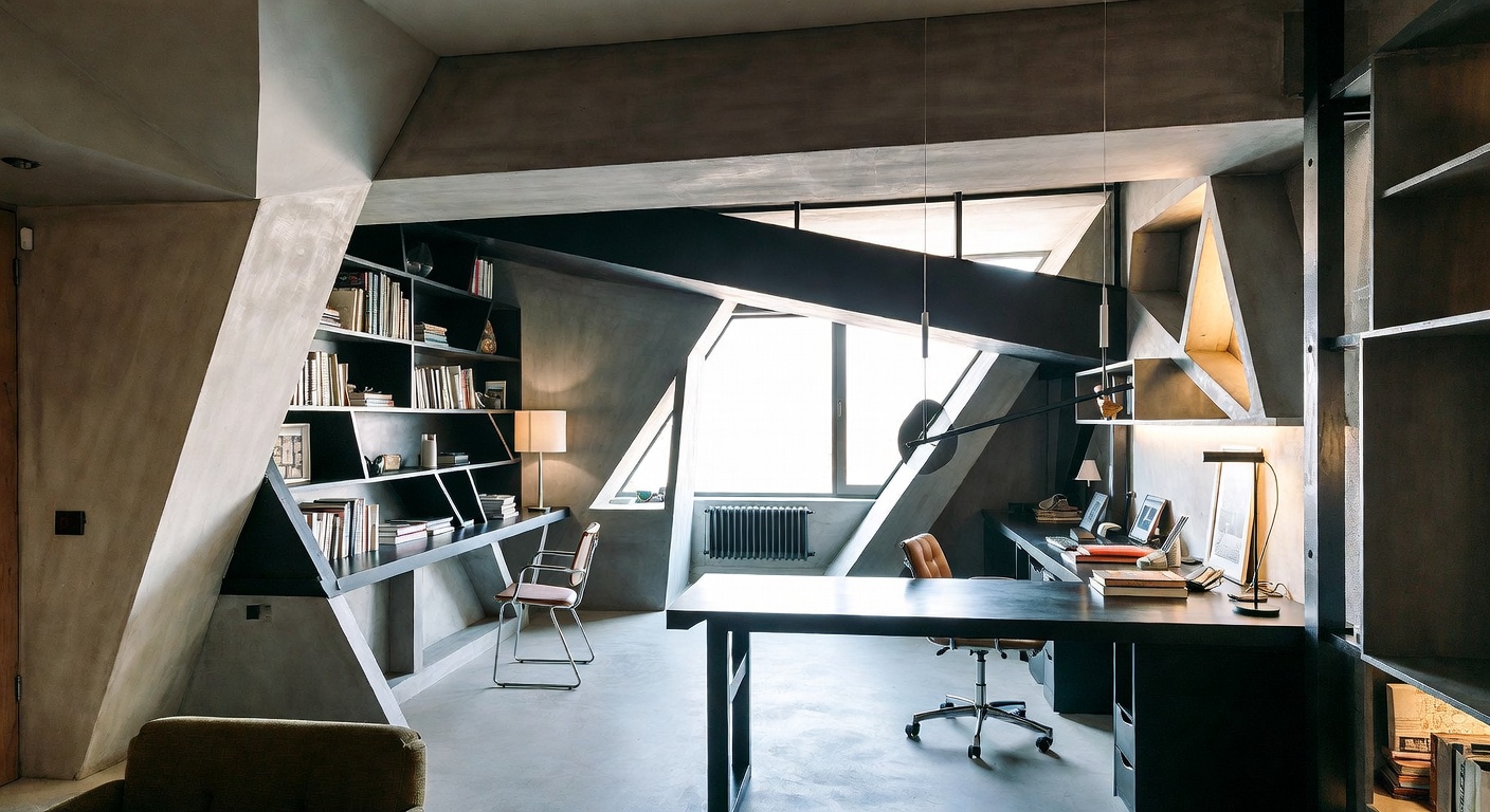 Deconstructivism Home Office Design Ideas | AI Interior Design ...