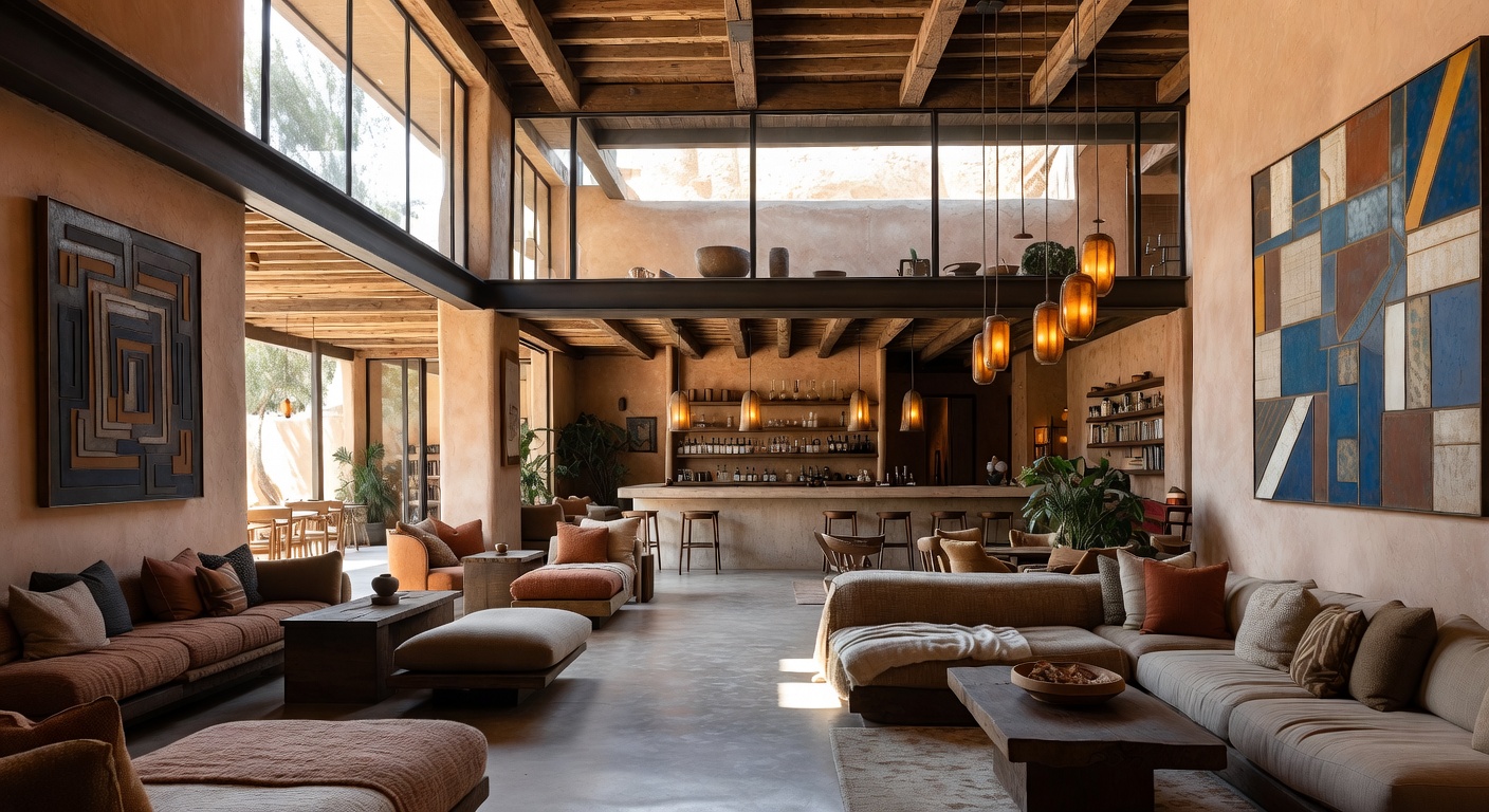Desert Modern Bar Room Design Ideas | AI Interior Design | NewInterior AI