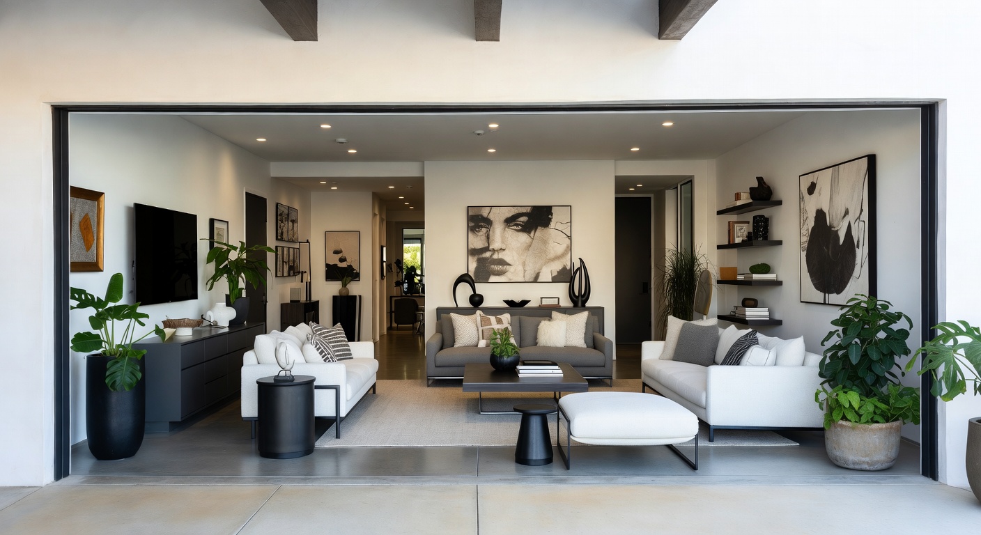 Desert Modern Garage Interior Design Ideas | AI Interior Design ...