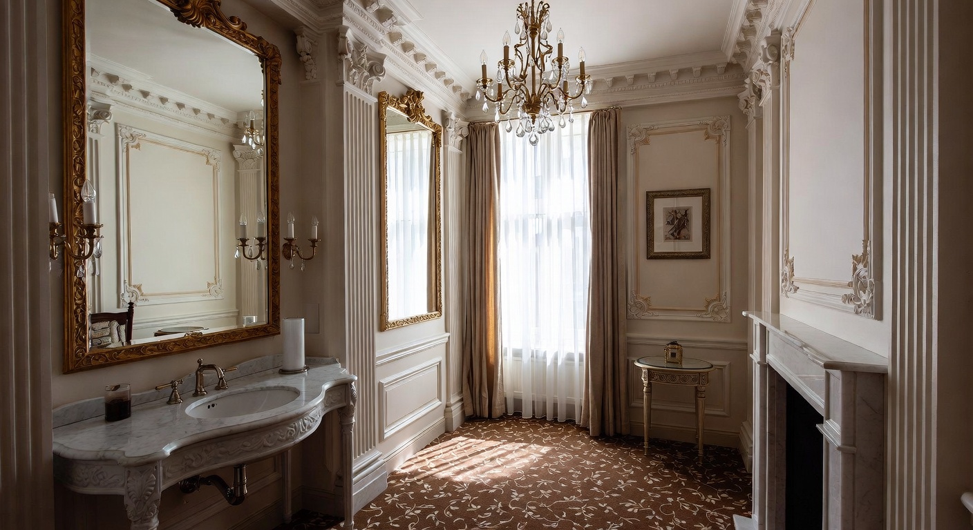 Empire Powder Room Design Ideas | AI Interior Design | NewInterior AI