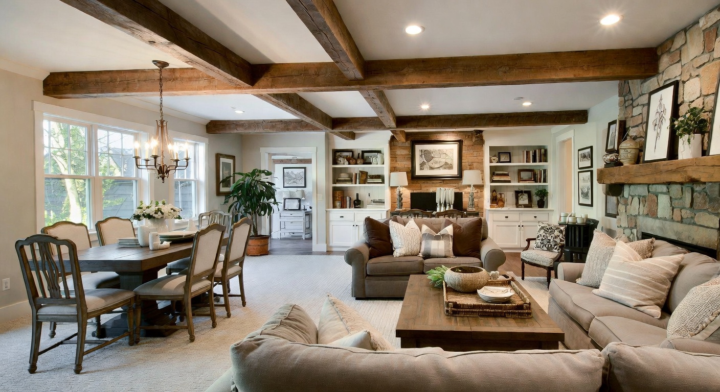 Farmhouse Basement Design Ideas | AI Interior Design | NewInterior AI