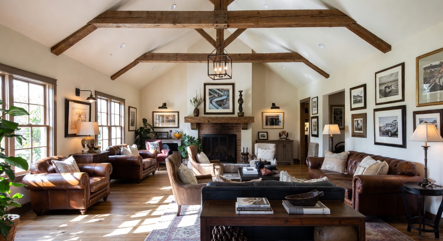 Farmhouse Smoking Room / Cigar Lounge Design Ideas | AI Interior Design ...