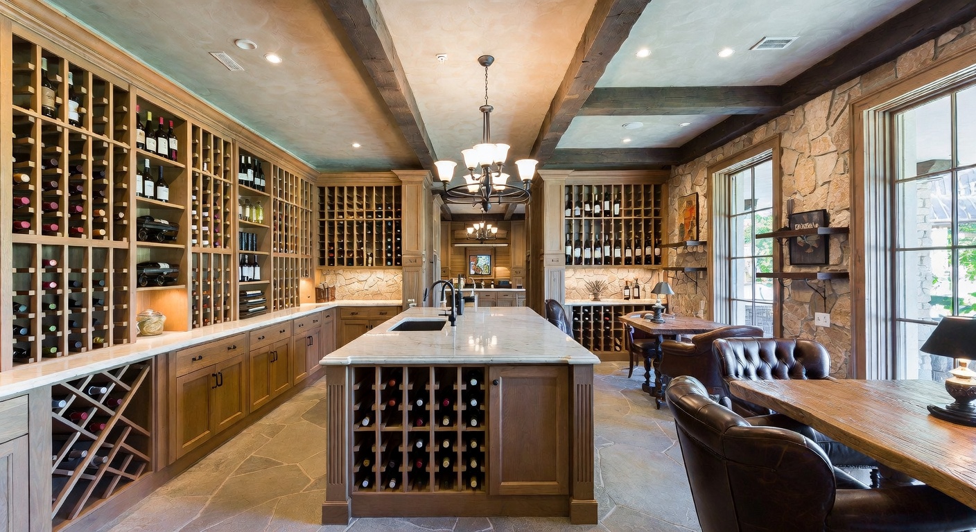 Gorpcore Wine Cellar Design Ideas | AI Interior Design | NewInterior AI