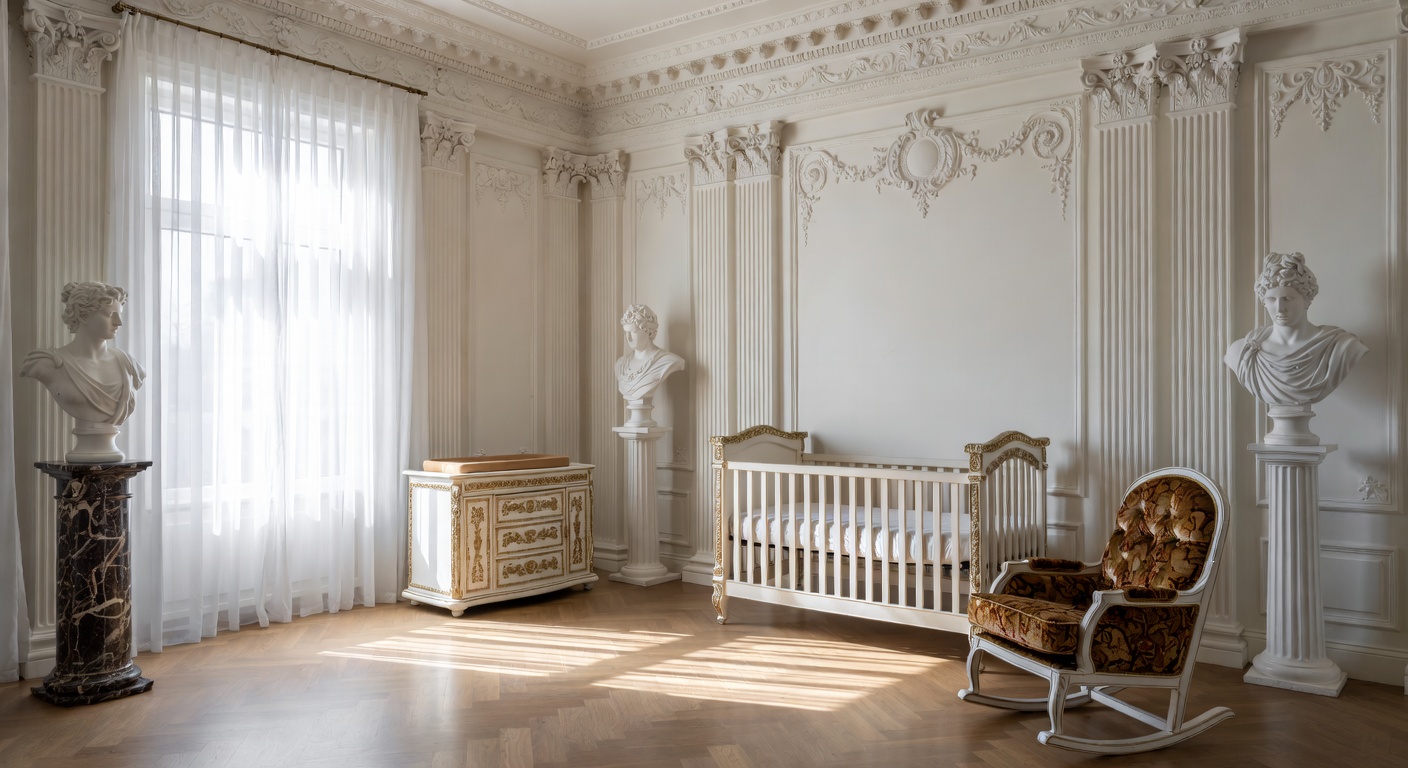 Greco-Roman Nursery Design Ideas | AI Interior Design | NewInterior AI