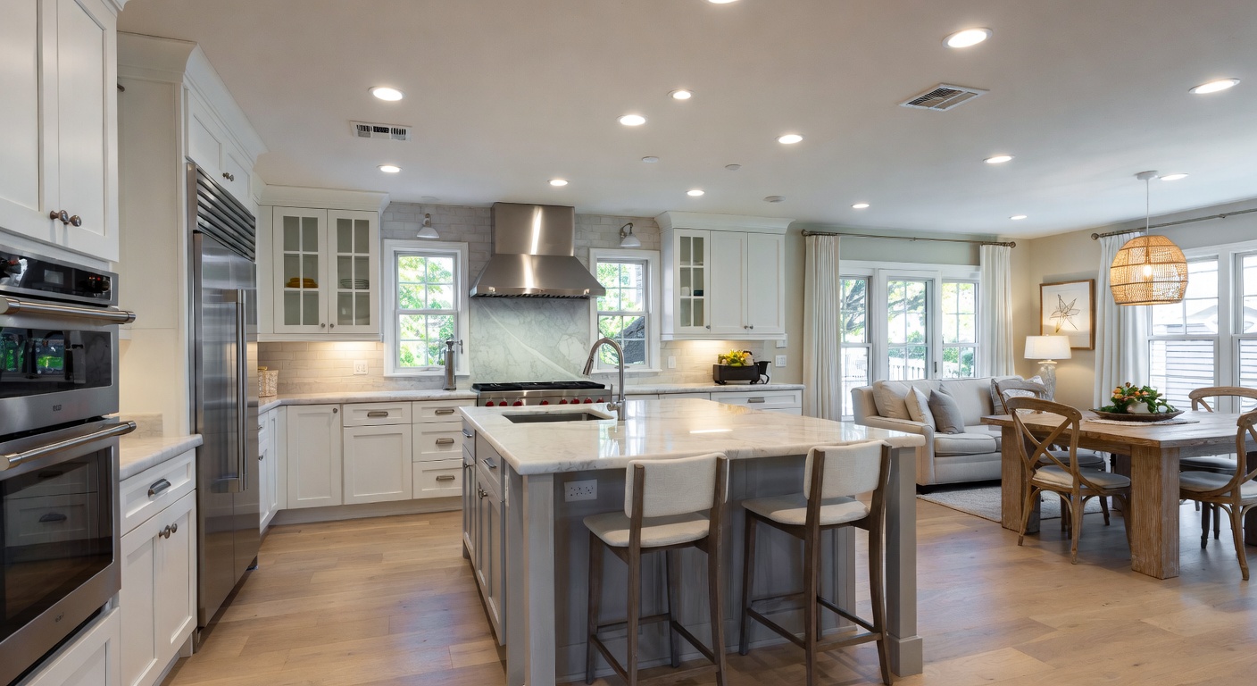 Hamptons Kitchen Design Ideas | AI Interior Design | NewInterior AI