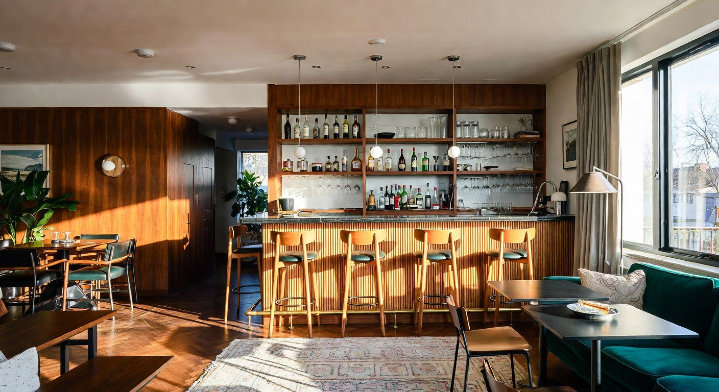 Mid-Century Modern Bar Room Design Ideas | AI Interior Design ...