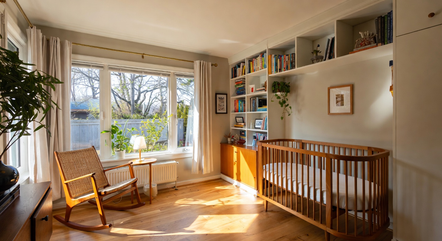 Mid-Century Modern Nursery Design Ideas | AI Interior Design ...