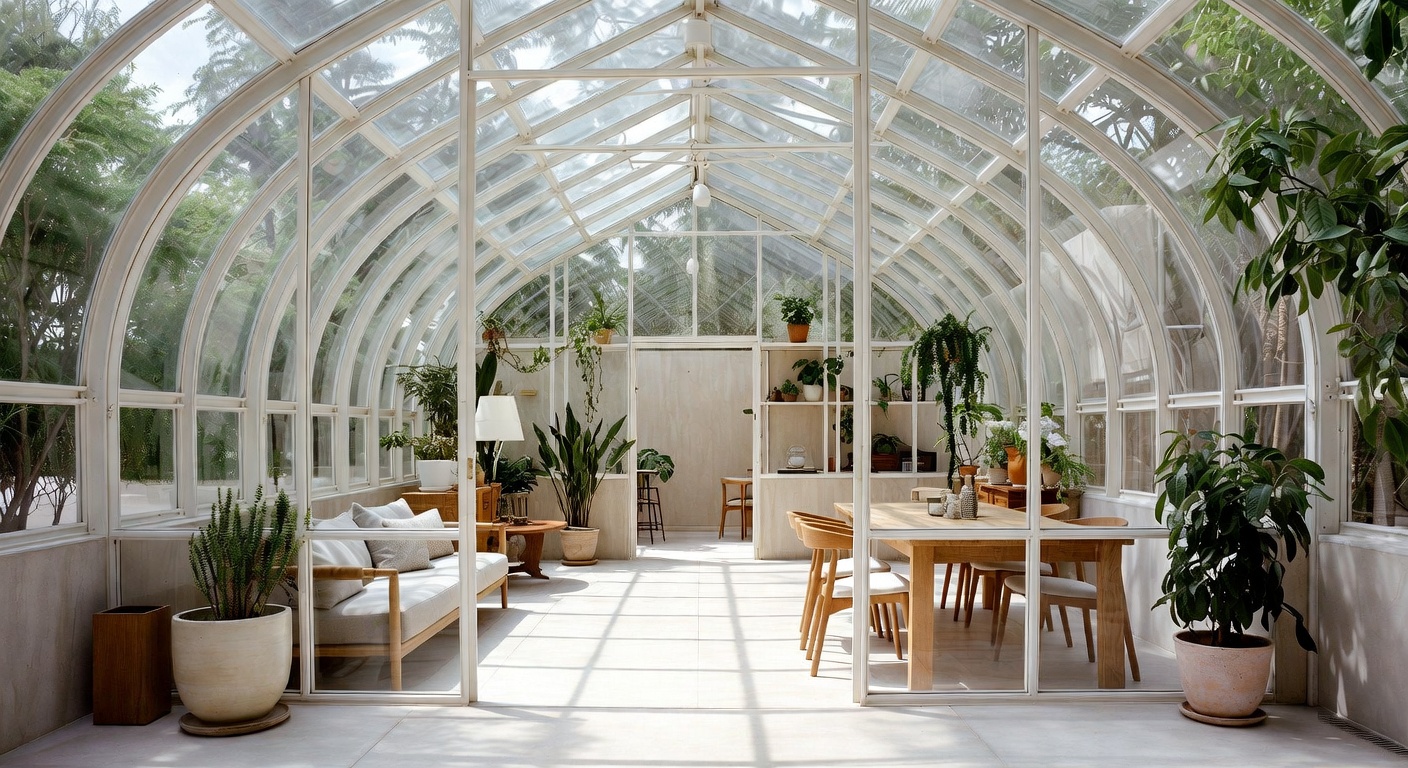 Minimalist Greenhouse Design Ideas | AI Interior Design | NewInterior AI
