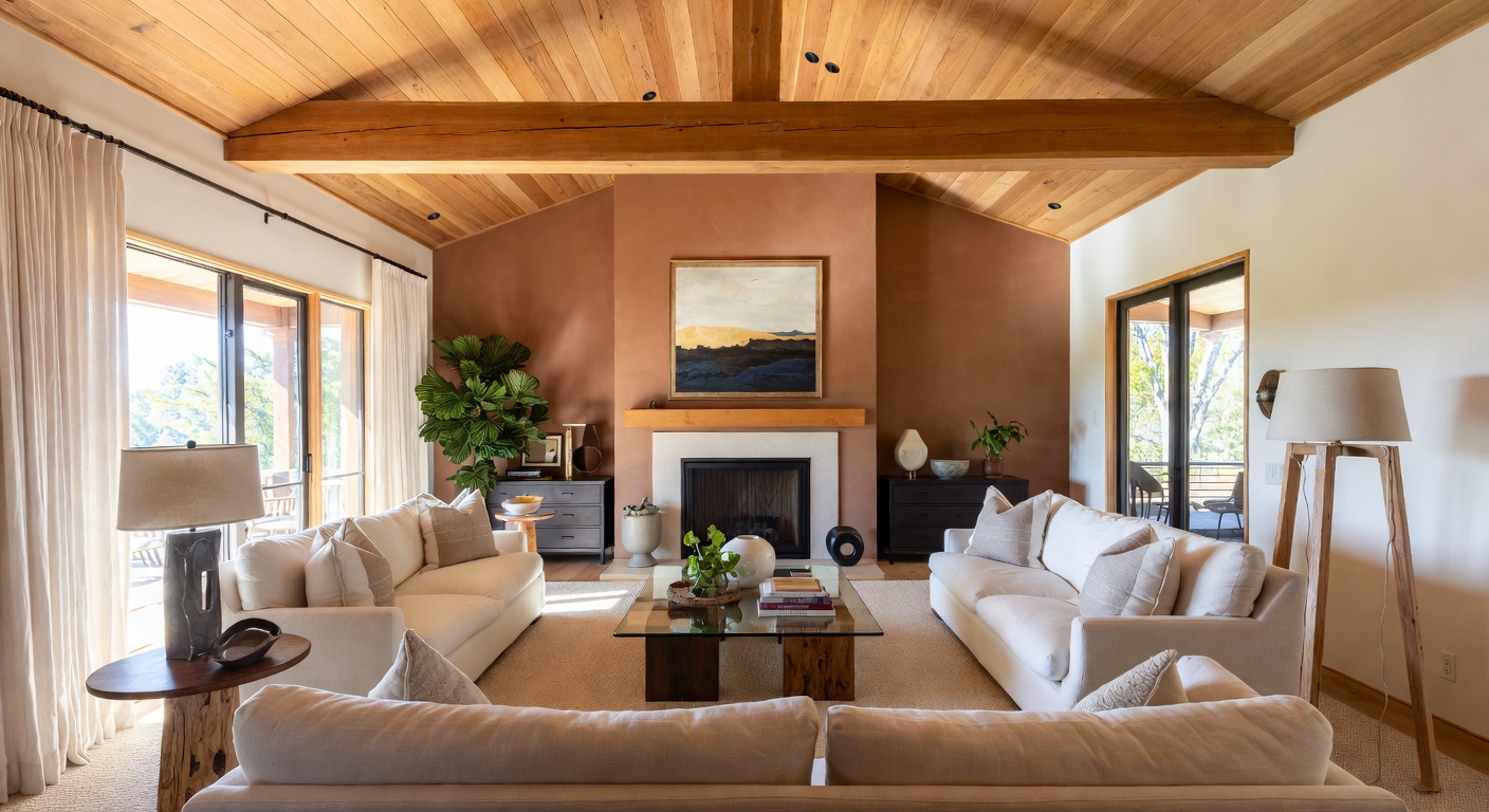 Modern Prairie Living Room Design Ideas | AI Interior Design ...