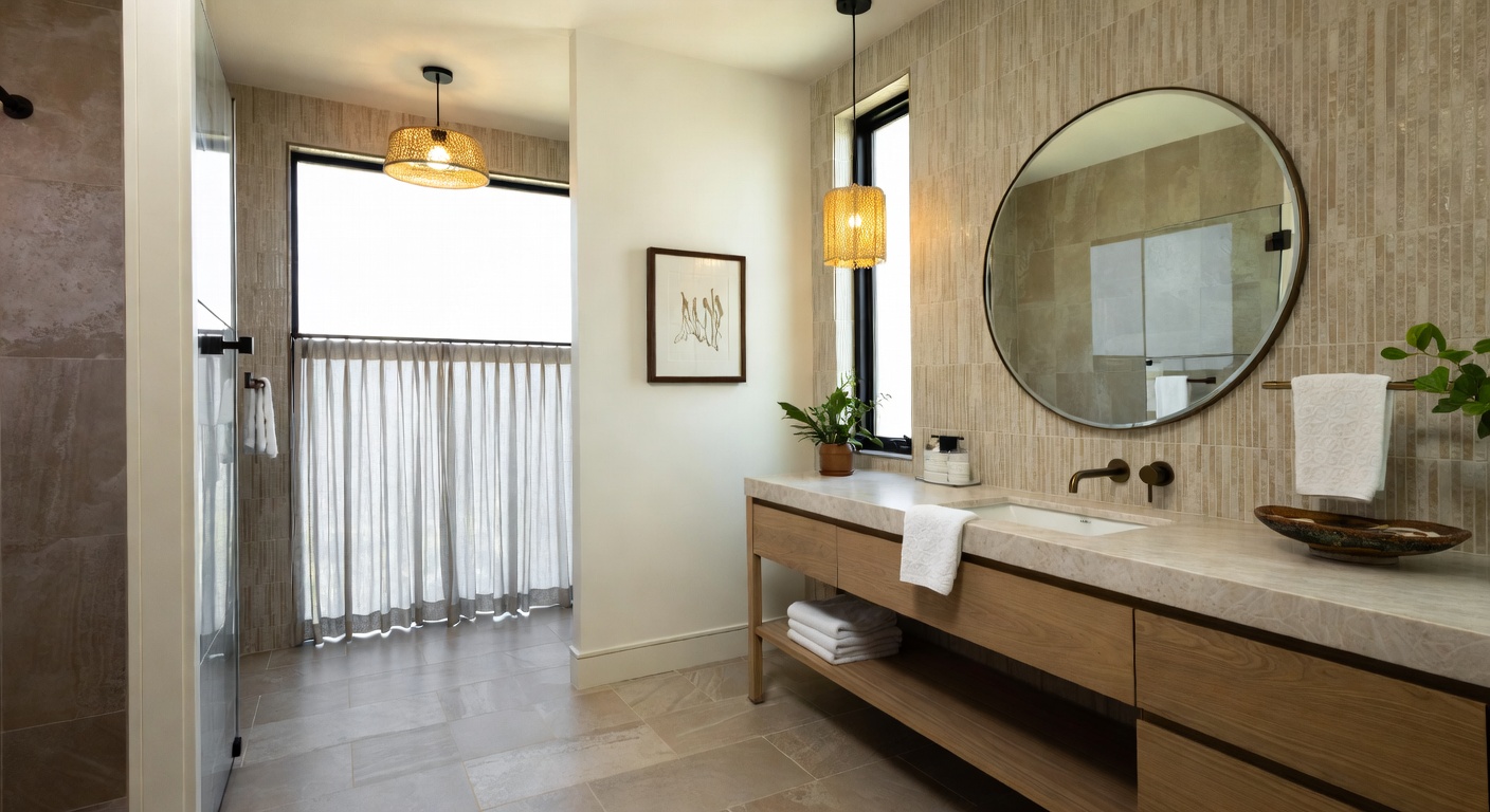 Modern Prairie Powder Room Design Ideas | AI Interior Design ...