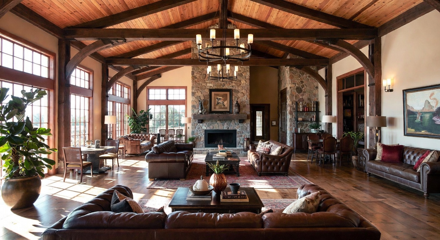 Modern Prairie Smoking Room / Cigar Lounge Design Ideas | AI Interior ...