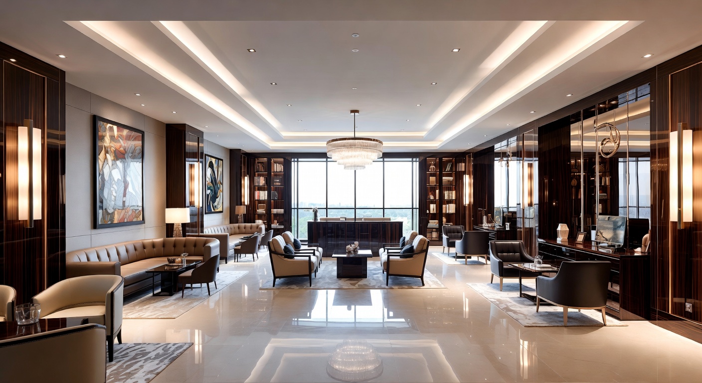 Neo-Futurism Smoking Room / Cigar Lounge Design Ideas | AI Interior ...