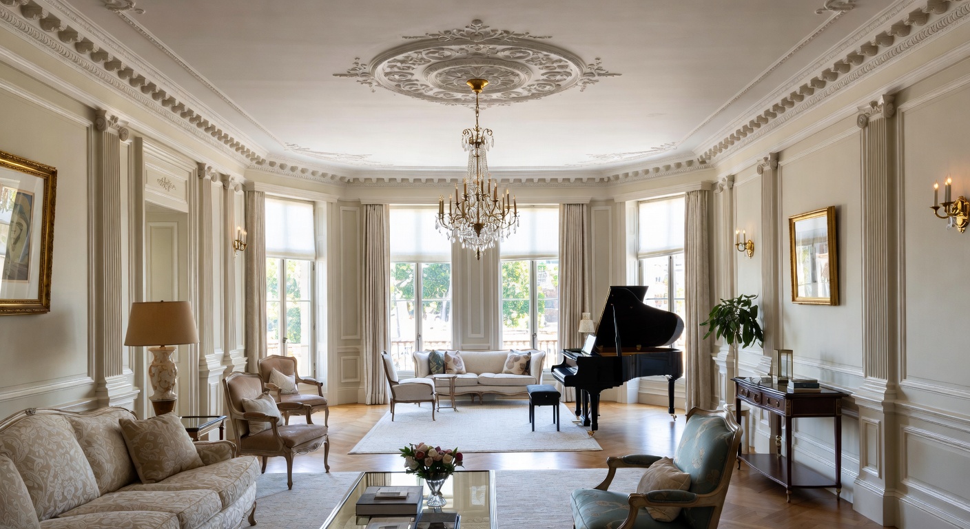 Neoclassical Music Room Design Ideas | AI Interior Design | NewInterior AI