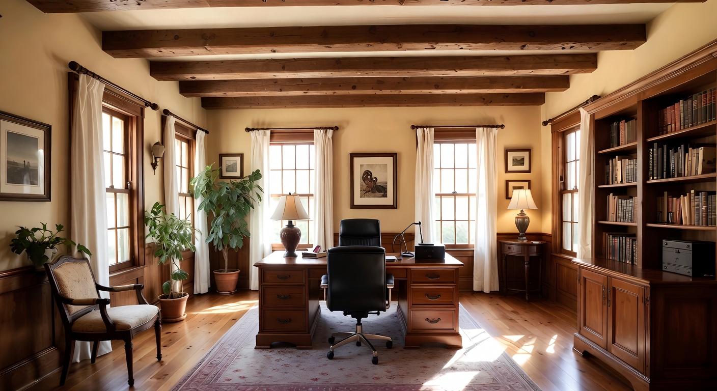 Spanish Colonial Home Office Design Ideas | AI Interior Design ...
