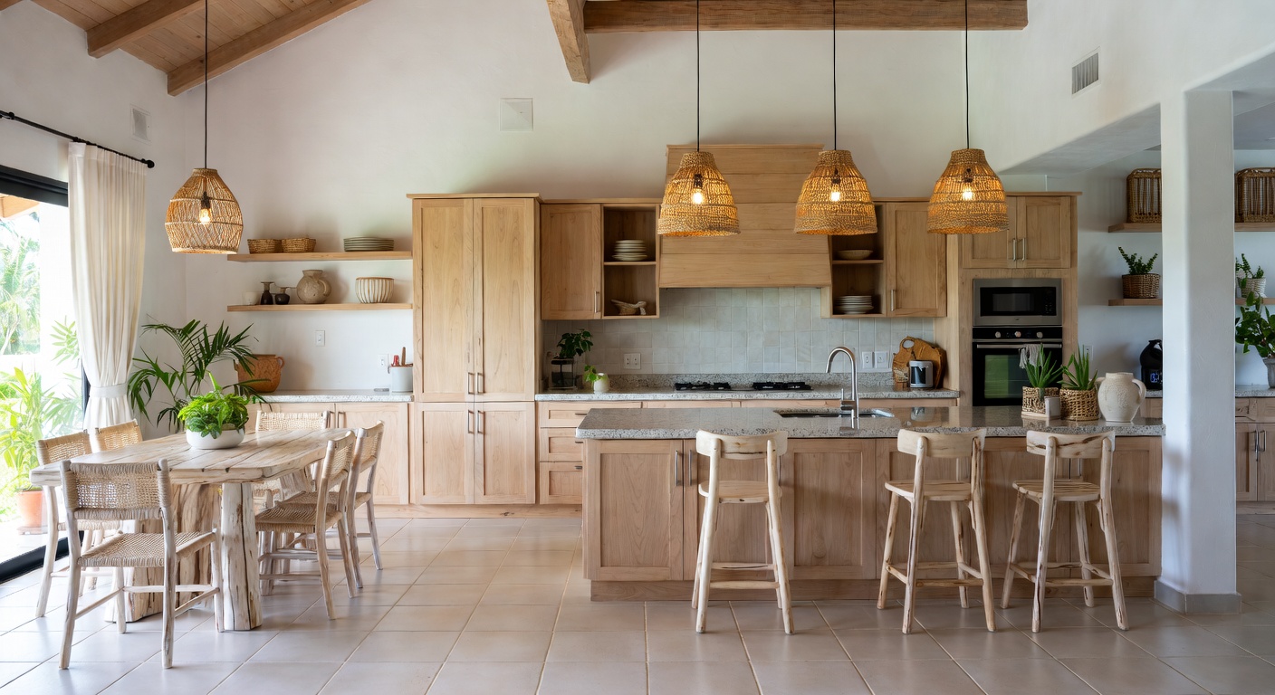 Tropical Kitchen Design Ideas | AI Interior Design | NewInterior AI