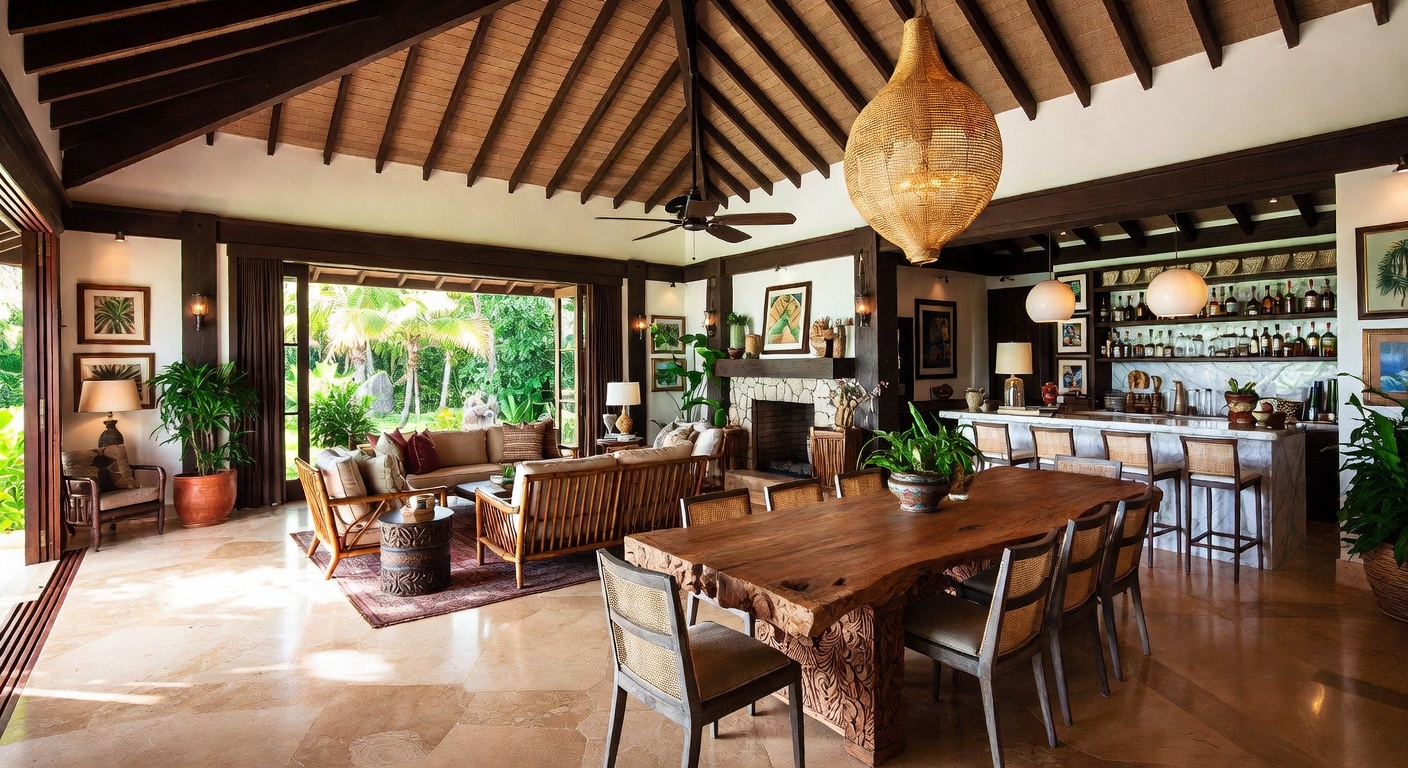 Tropical Outdoor Space Design Ideas | AI Interior Design | NewInterior AI