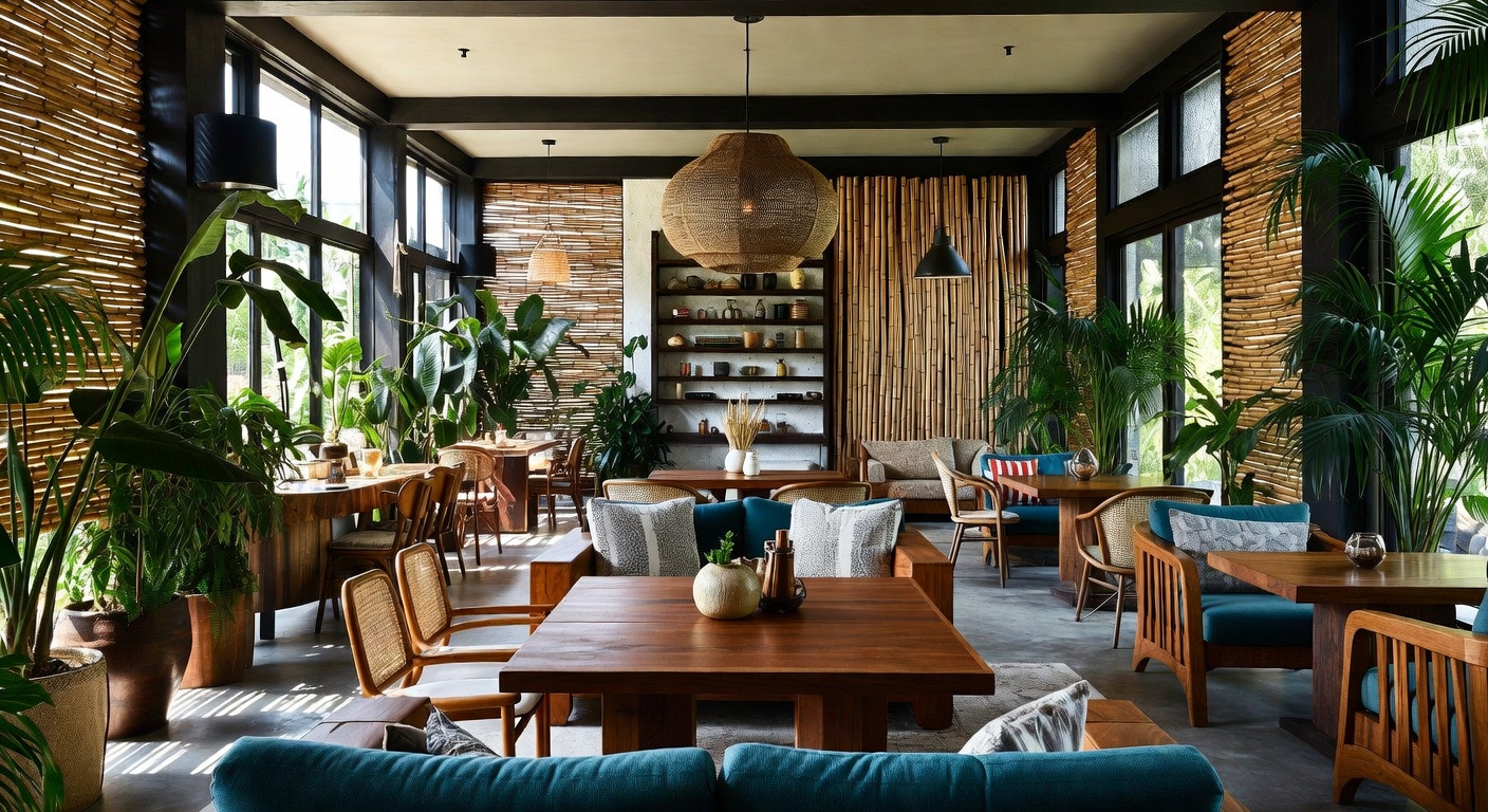 Tropical Smoking Room / Cigar Lounge Design Ideas | AI Interior Design ...