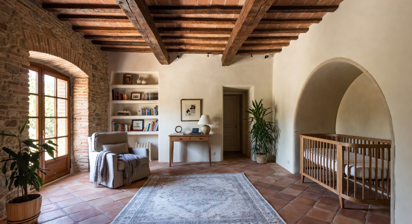 Tuscan Nursery Design Ideas | AI Interior Design | NewInterior AI