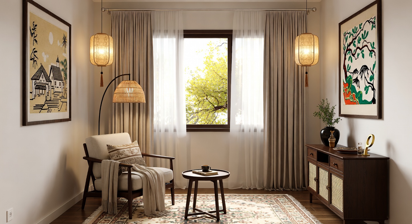Vietnamese Reading Nook Design Ideas | AI Interior Design | NewInterior AI