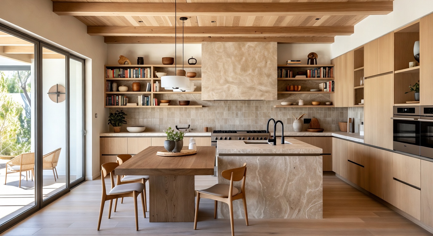 Wabi-Sabi Kitchen Design Ideas | AI Interior Design | NewInterior AI